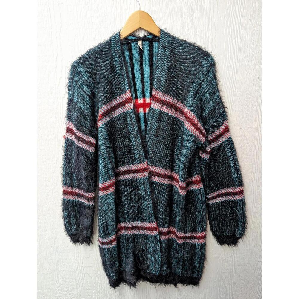 Raga Anthropologie Open Front Cardigan Sweater Eyelash Knit Soft Cozy One Size